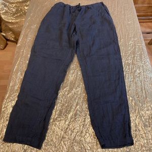 CP Shades Black Linen Pants elastic waist size M